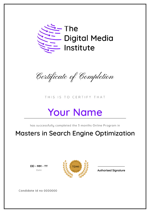Search Engine Optimization Course Certification