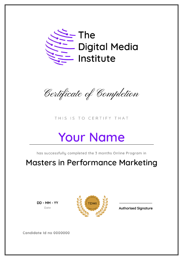 Performance Marketing Course Certification