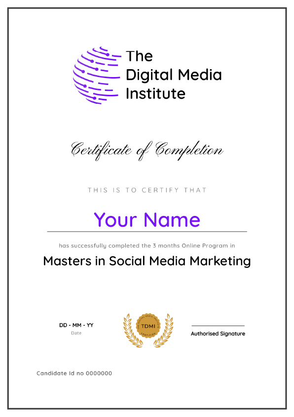 Social Media Marketing Course Certification